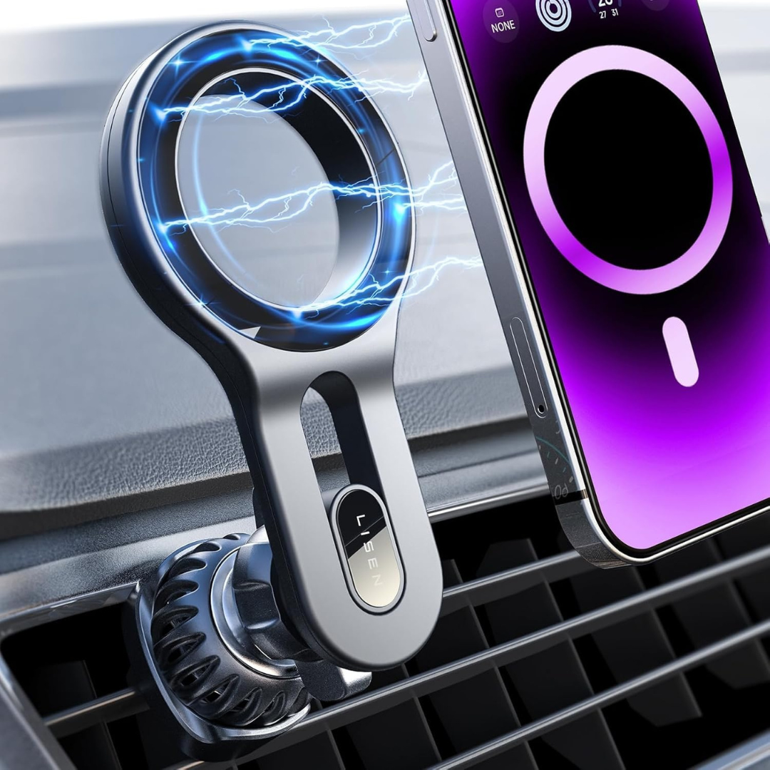 LISEN MagSafe Phone Car Vent Mount With Strong Magnetic Clip