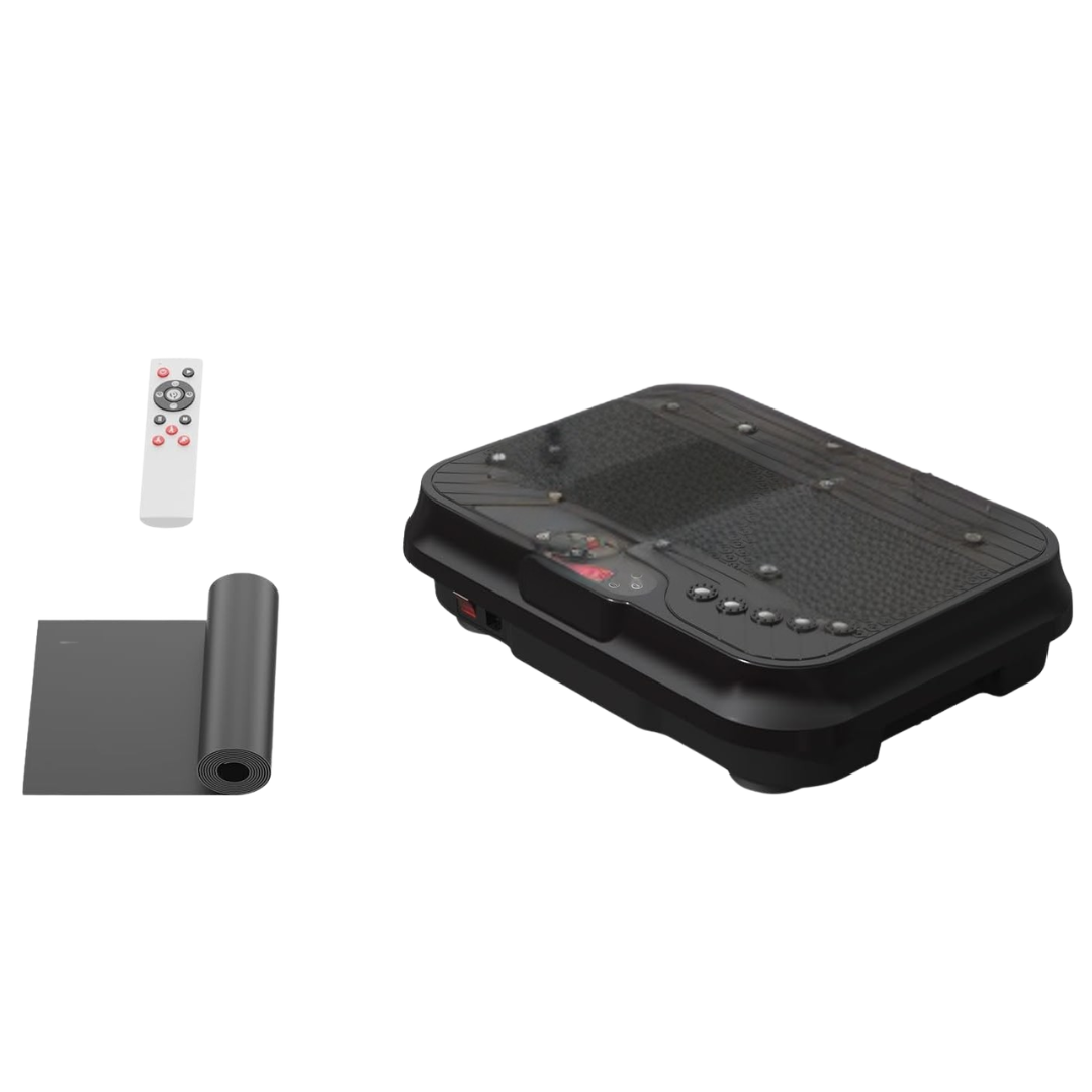 Vibration Plate Exercise Machine W/ 4-Resistance Bands (400 lbs Capacity)