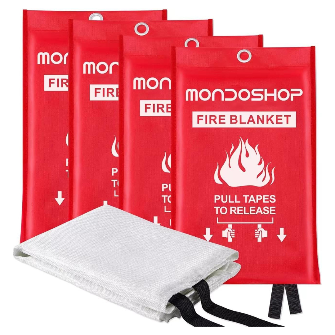 4-Pack 40" X 40" Emergency Fire Suppression Blankets