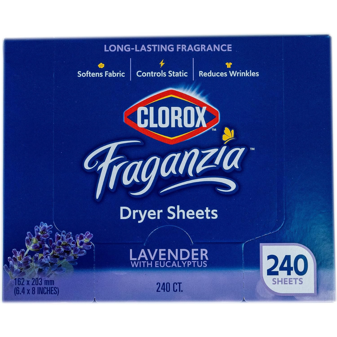 240-Count Clorox Fraganzia Dryer Sheets (Lavender With Eucalyptus)