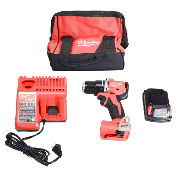 Milwaukee M18 18V Brushless Cordless 1/2" Charger & Tool Bag