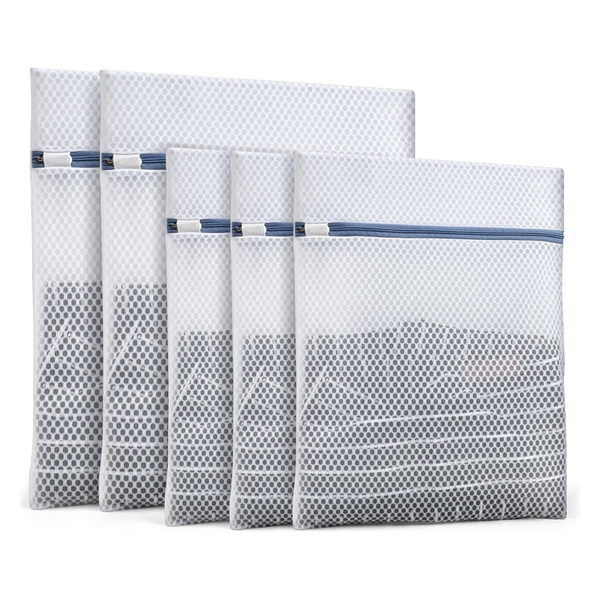 5-Pack Heavy-Duty Honeycomb Mesh Laundry Bags