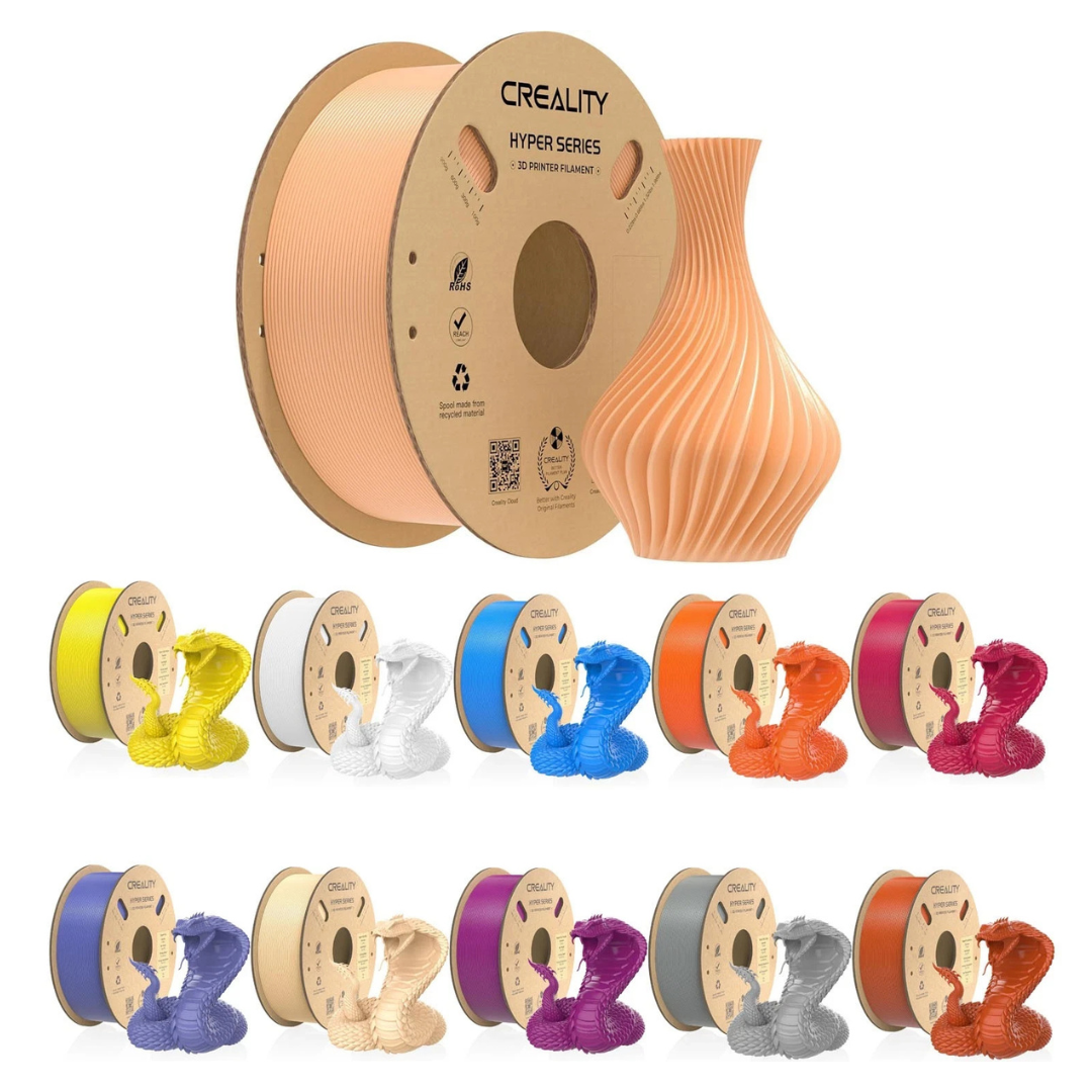 10-Count 1kg 1.75mm Creality Hyper High Speed PLA 3D Printer Filament (Various Colors)