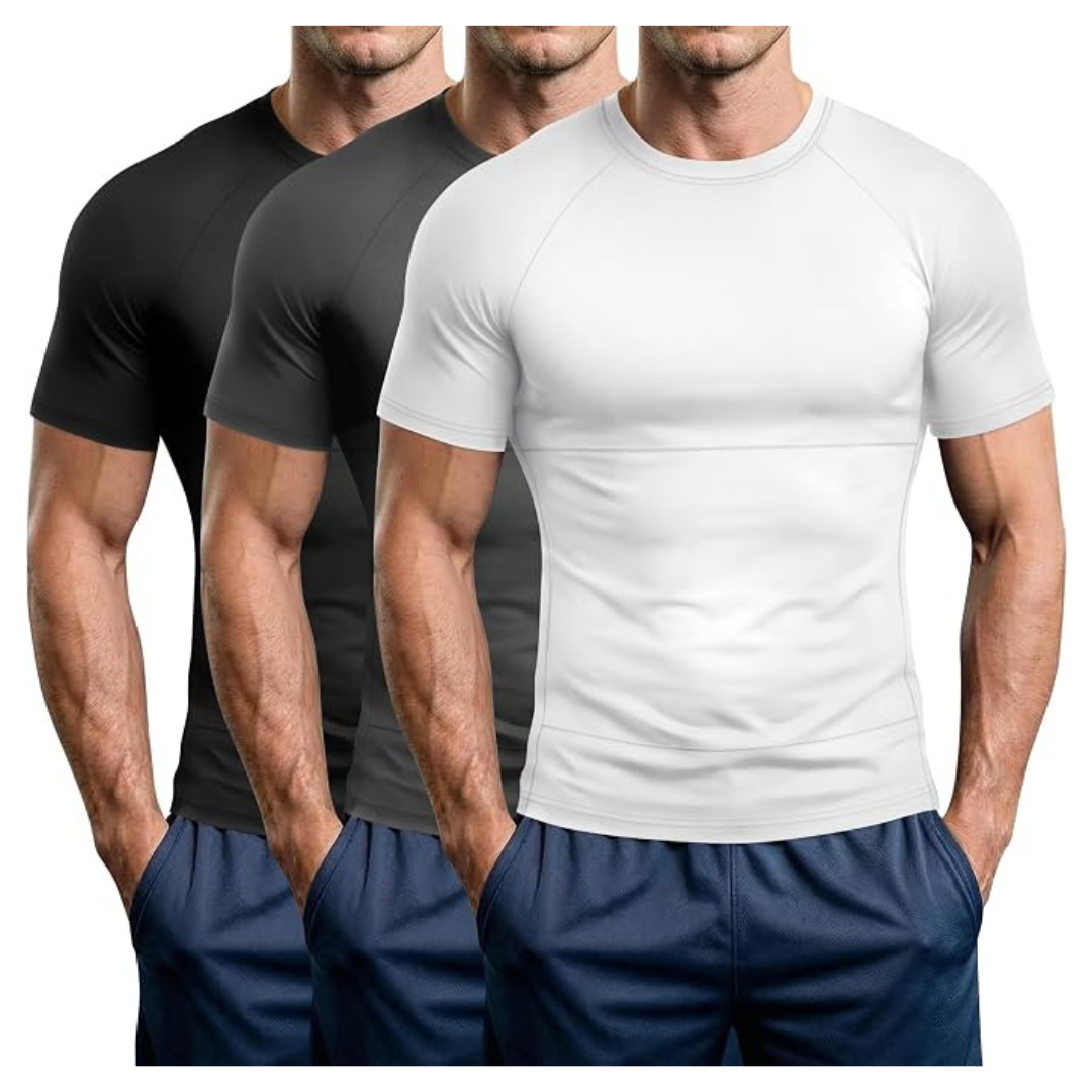 3-Pack Baggyfly Men's Compression T-Shirts