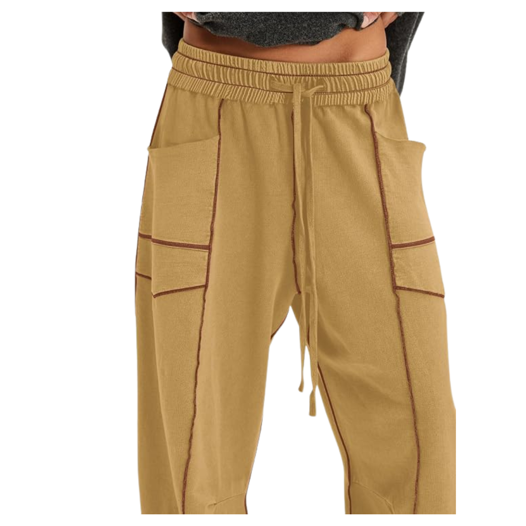 Women's Summer Drawstring Baggy Wide Leg Palazzo Pants