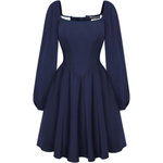 Renaissance Corset Dress Long Sleeve Party Mini Dress