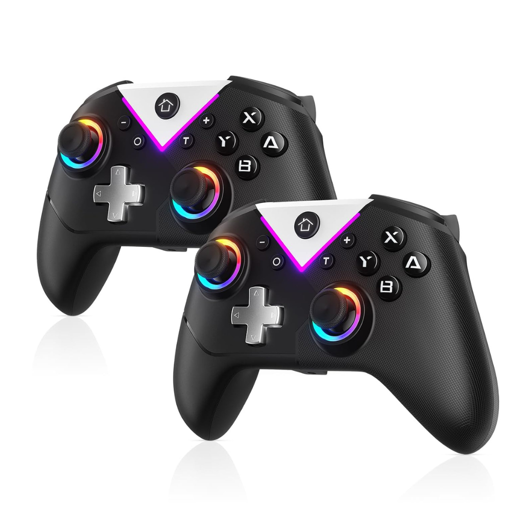 2-Pack Dinosoo RGB Bluetooth Gamepad Controller