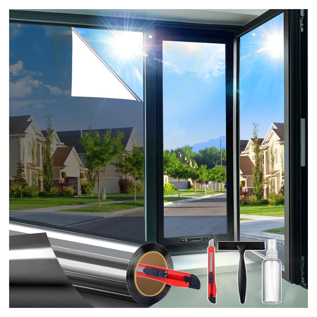 17.5" X 78.7" One Way Sun Blocking Window Privacy Film