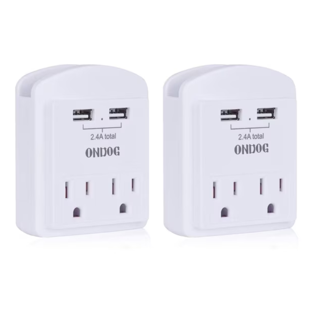ONDOG 2-Pack Wall Charger With 2 USB Ports