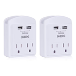 ONDOG 2-Pack Wall Charger With 2 USB Ports