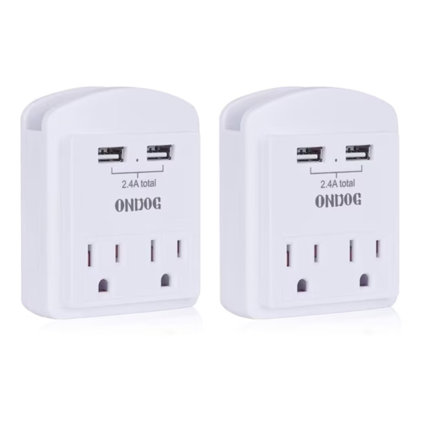 ONDOG 2-Pack Wall Charger With 2 USB Ports