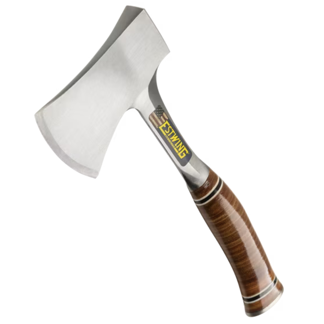 Estwing 14" Camping Hatchet W/ Forged Steel Construction & Leather Grip