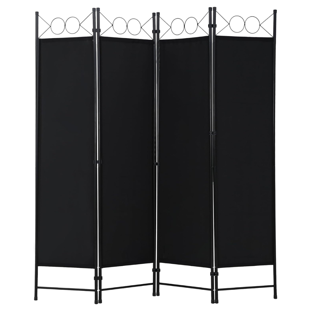 FDW 6ft 4-Panel Light & Portable Folding Room Divider