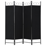 FDW 6ft 4-Panel Light & Portable Folding Room Divider