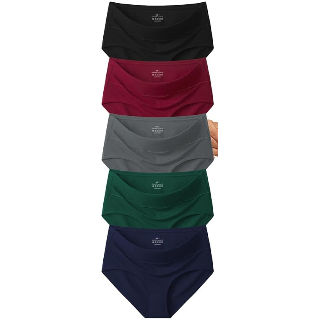 5-Pack Women's High Waisted Soft Cotton Panties