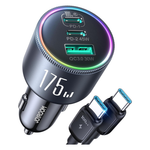 Joyroom 3-Port Up To 175W Car Charger W/ 4' 100W USB-C Cable
