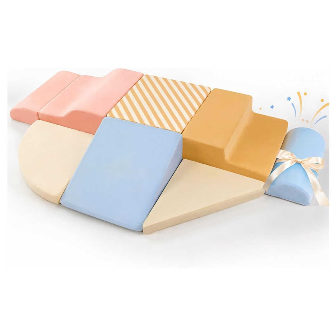 7-Piece Soft Play Baby Foam Climbing Blocks Set For Toddlers