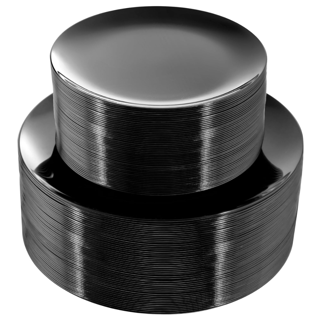 100-Count Premium Heavy Duty Plastic Disposable Plates