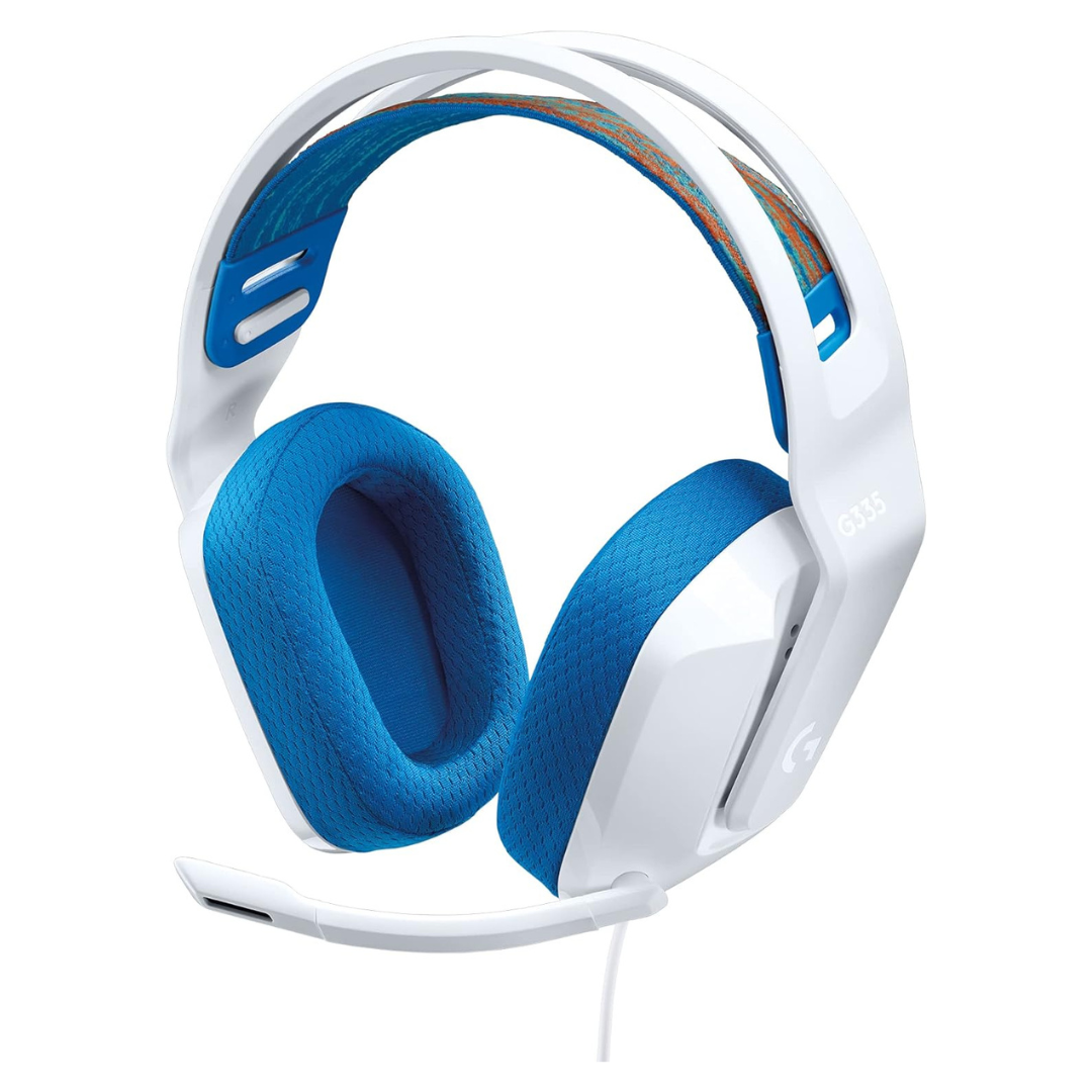 Logitech G335 Lightweight Wired Gaming Headset With Microphone (White)