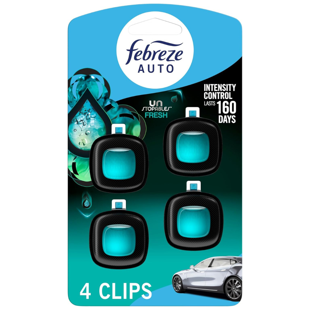 4-Count 0.7-Oz Febreze Odor-Fighting Car Air Freshener Vent Clips
