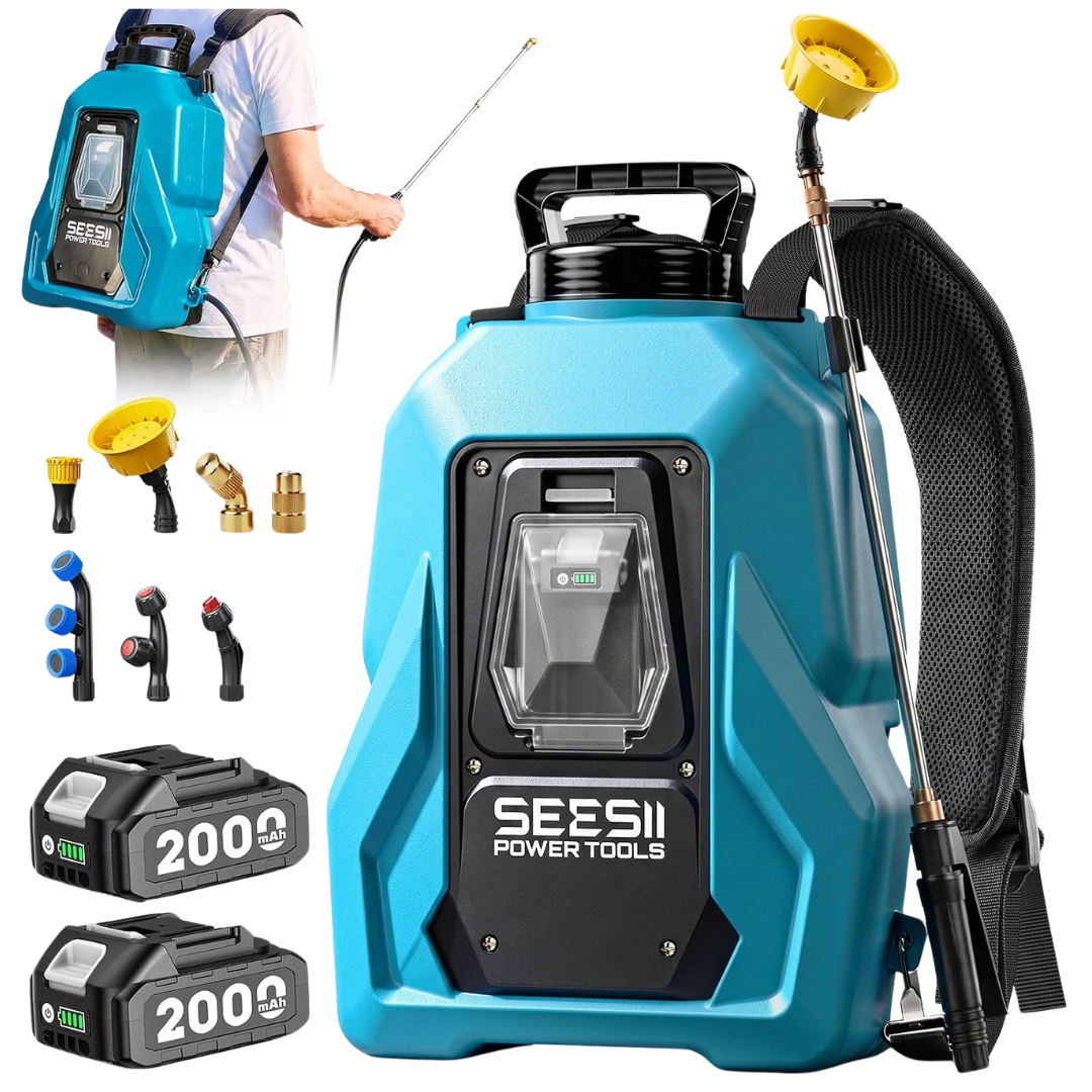 5-Gallon Battery Powered Backpack Sprayer W/ 7 Nozzles