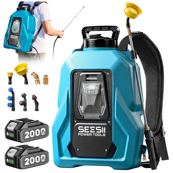 5-Gallon Battery Powered Backpack Sprayer W/ 7 Nozzles