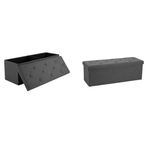 DUMOS 43" Folding Storage Ottoman Bench