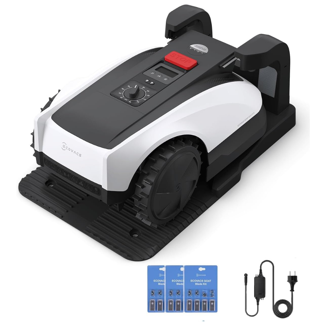 ECOVACS Robotic Lawn Mower With RTK Precision Navigation (up To 1/4 Acre)
