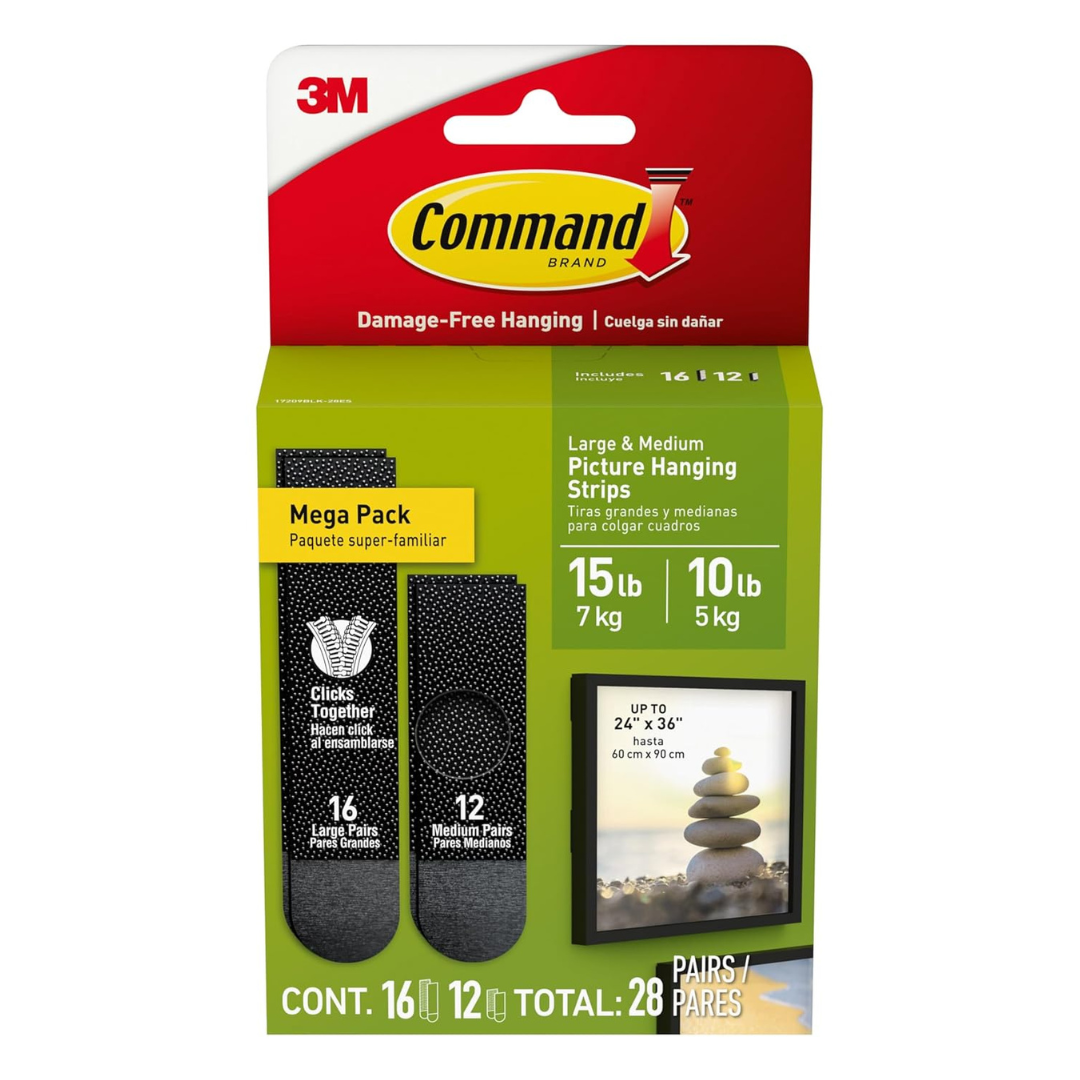 28-Pack Command Foam 15-lb Capacity Damage-free Picture Hanger