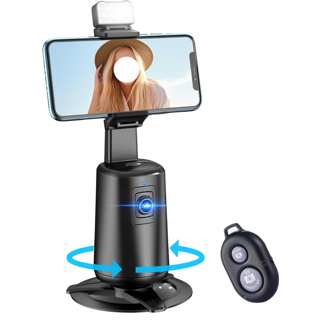 Auto Face Jiangler Tracking Tripod 360 Rotating Cell Phone Photo & Video Kit