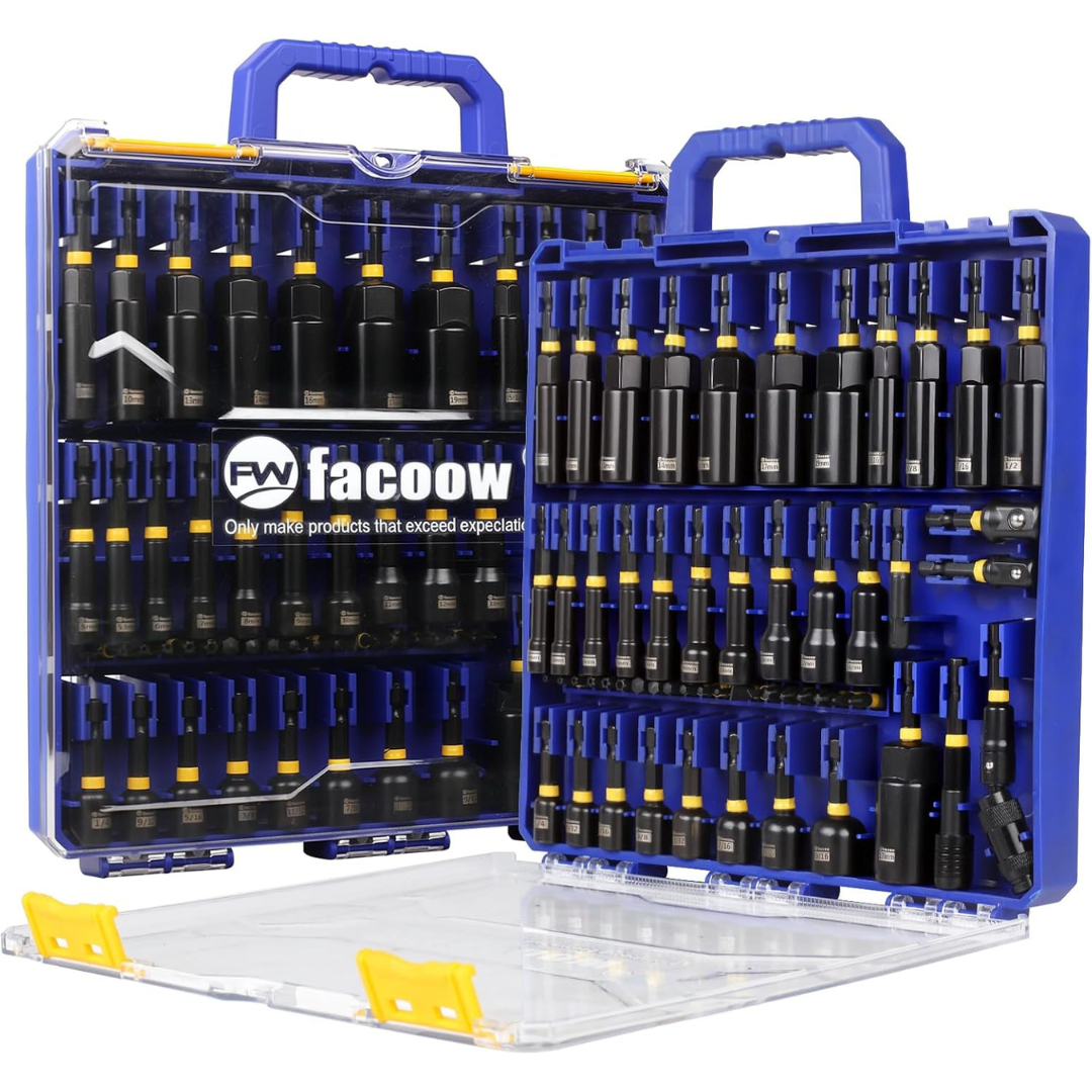 55-Piece Facoow Magnetic Impact Nut Driver Set
