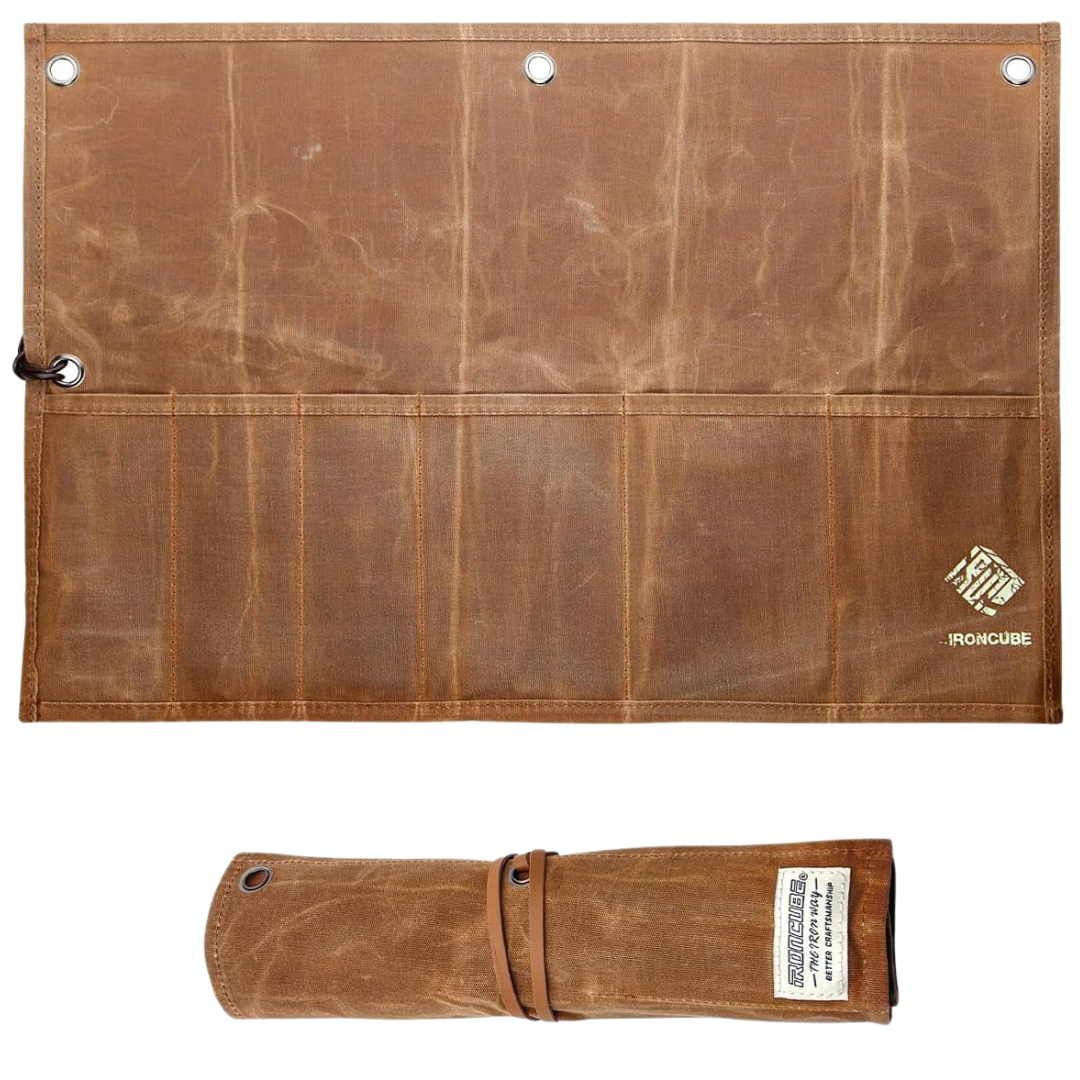 Ironcube 6-Pocket Roll-Up Tool Storage Bag