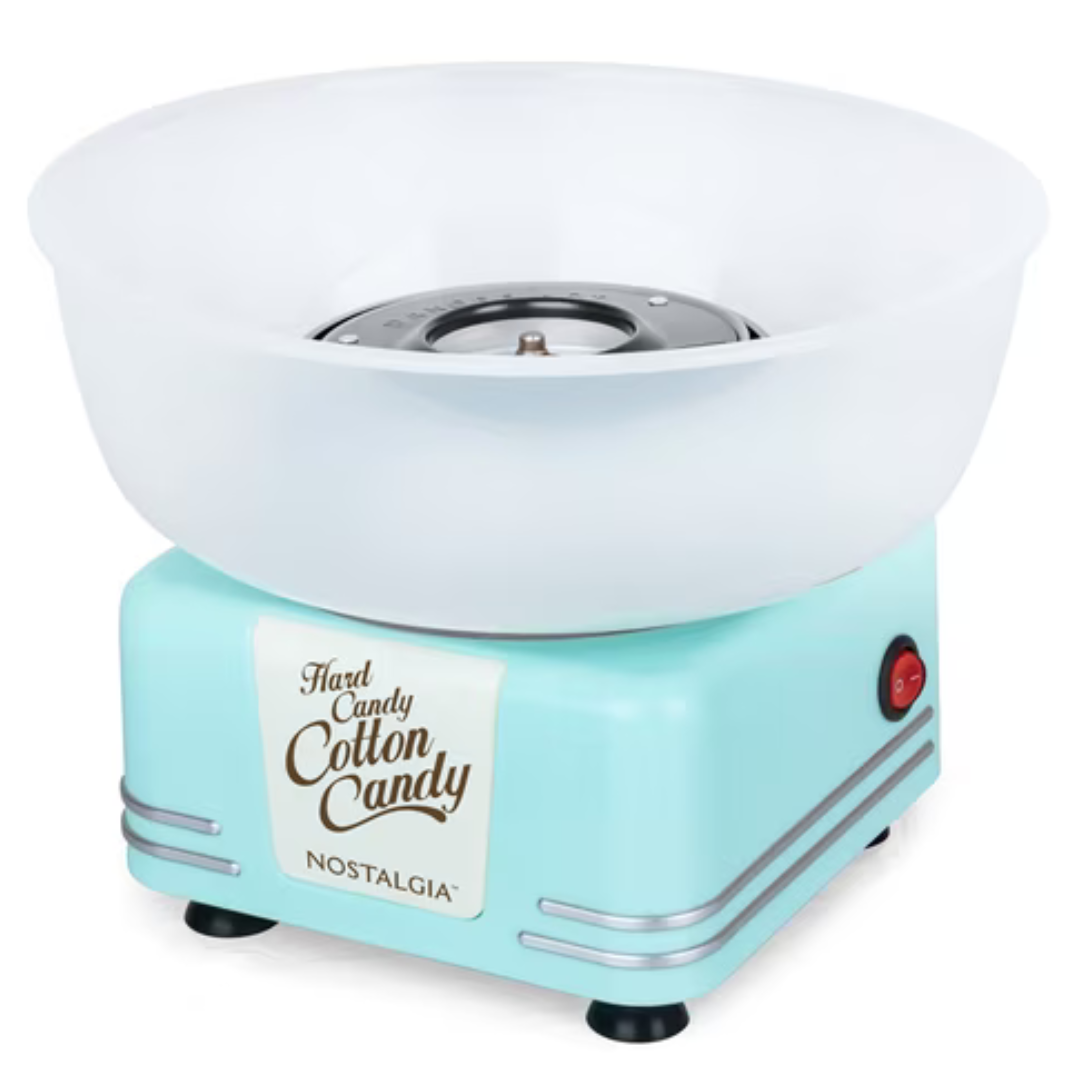 Nostalgia Countertop Cotton Candy Machine W/ 2 Reusable Cones & Scoop