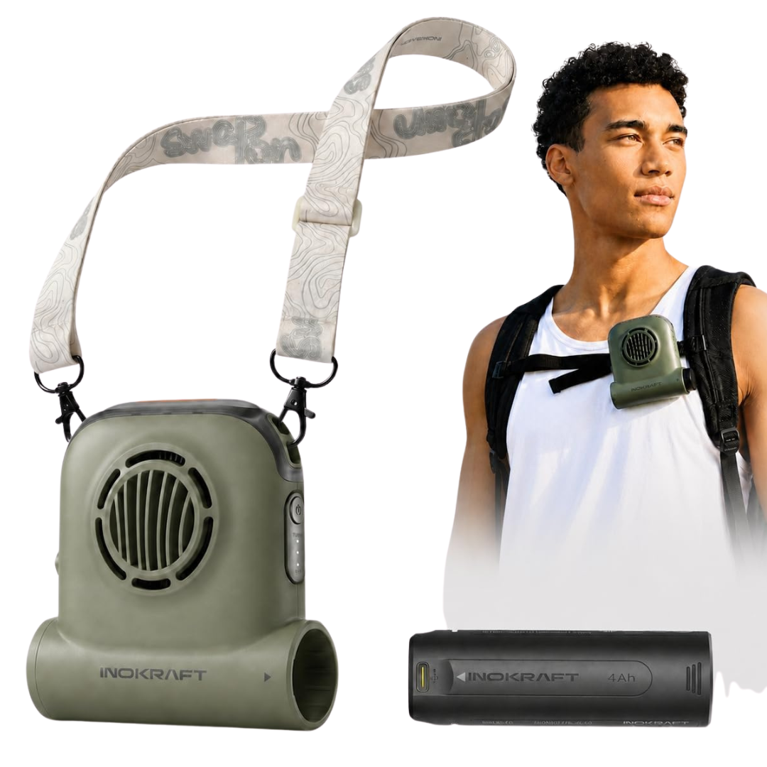InoKraft Waist Fan with Swappable 4Ah Rechargeable Battery