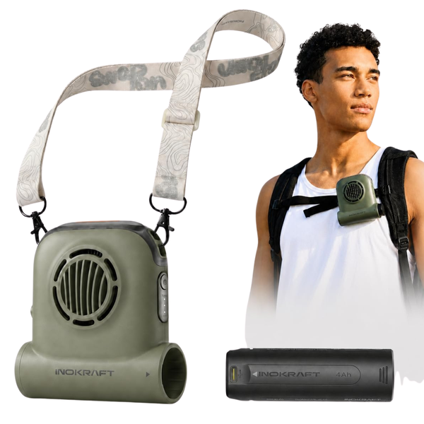 InoKraft Waist Fan with Swappable 4Ah Rechargeable Battery