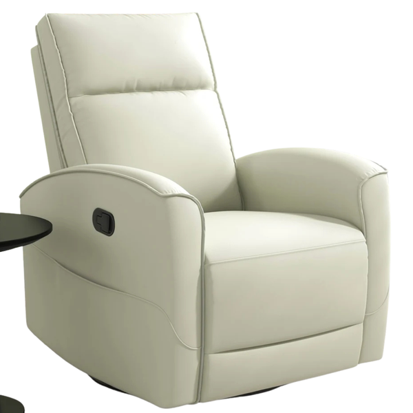 Latitude Run 30.7'' Overstuffed Soft Vegan Leather Manual Swivel & Rocker Recliner