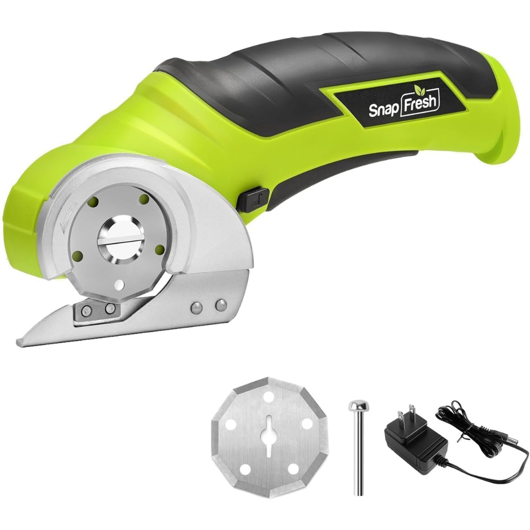 SnapFresh 4V Electric Mini Cutter with a Replacement Blade