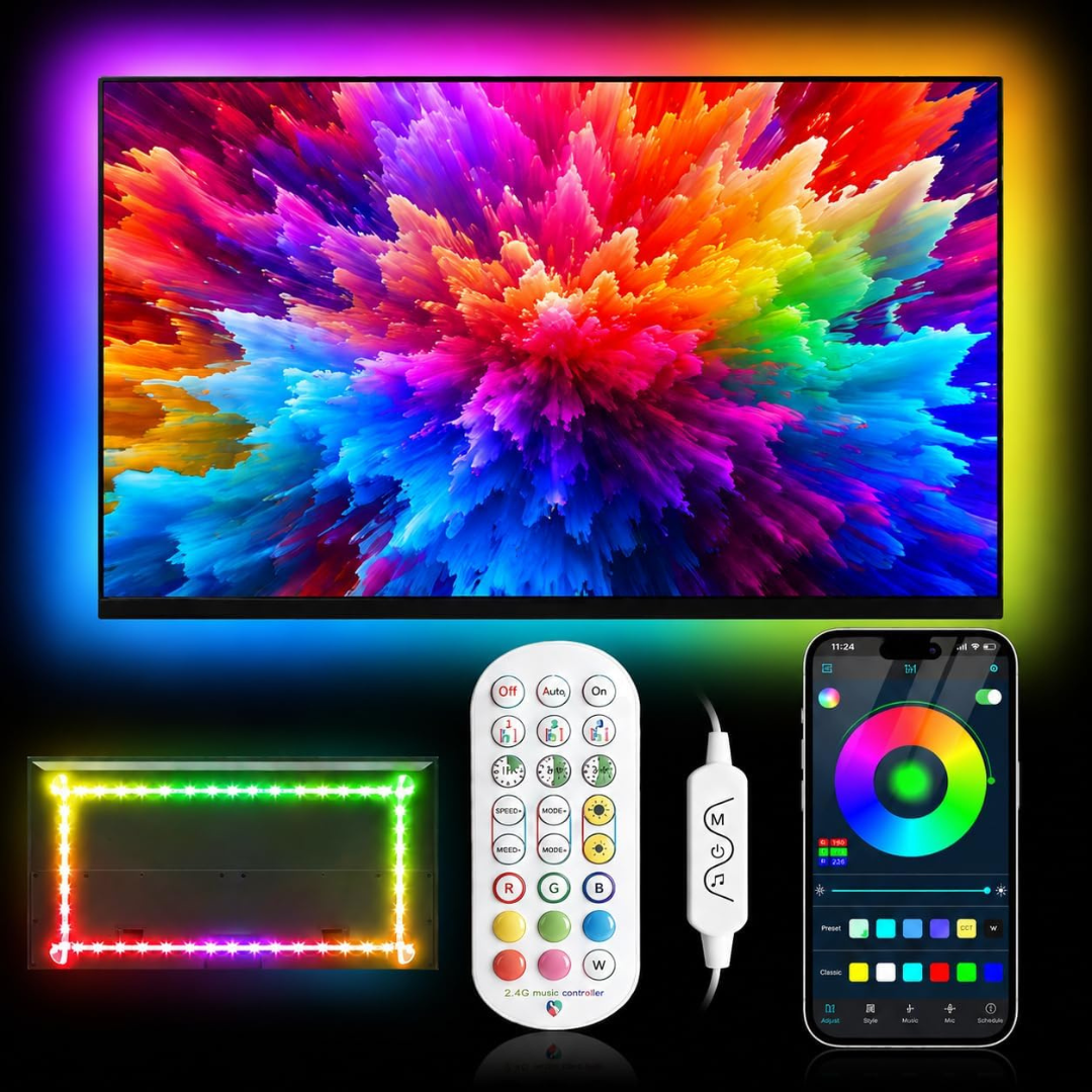 9.8' RGB TV LED Backlight with Music, Bluetooth App Controlled