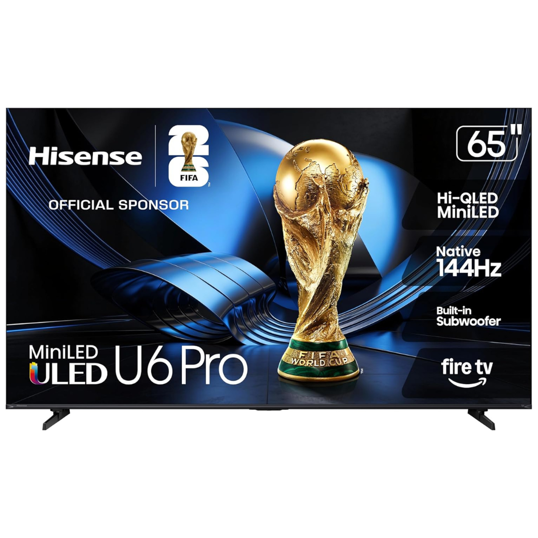 65" Hisense 65U6SF 4K Ultra HDR Smart QLED Fire TV (2026 Model)