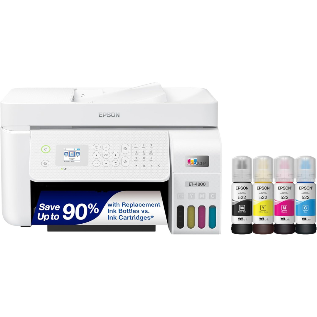 Epson EcoTank ET-4800 Wireless Monochrome Inkjet 4-in-1 Printer