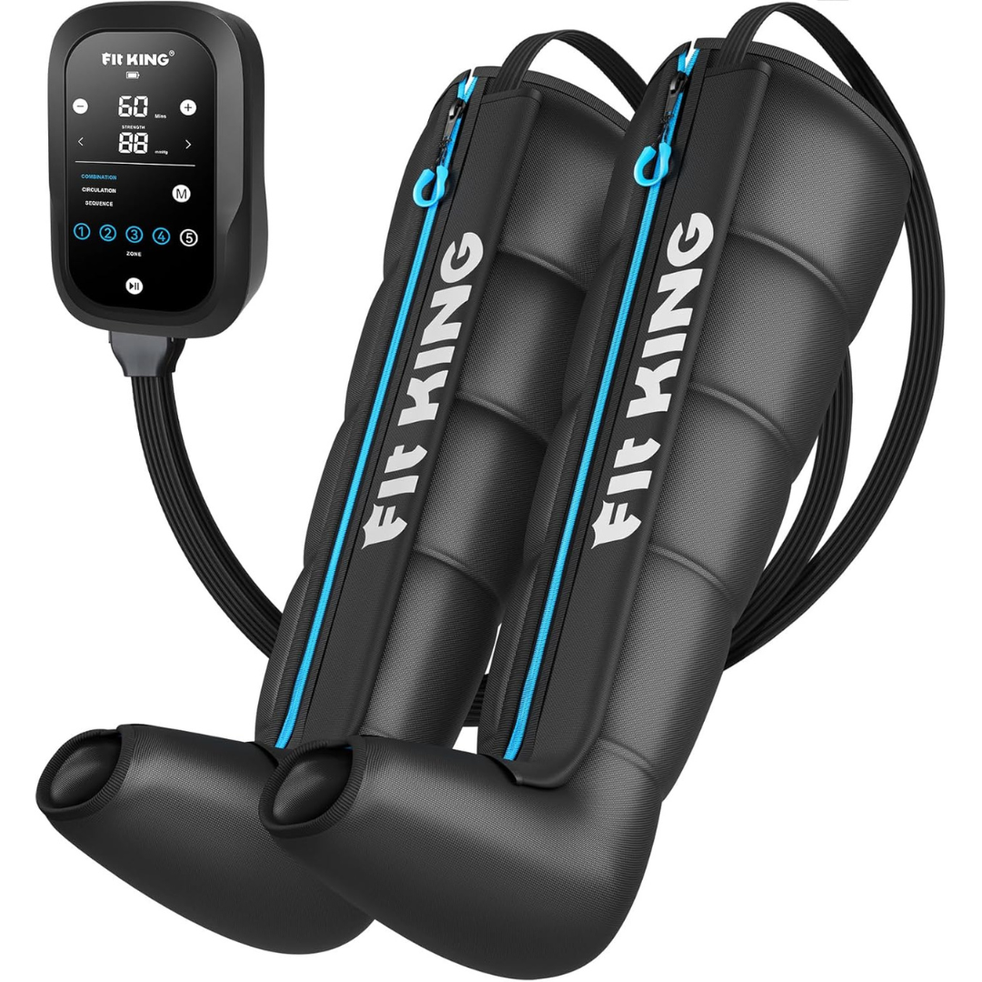 FIT KING Pro 5-Zone Control Leg Massager Compression Recovery Boots