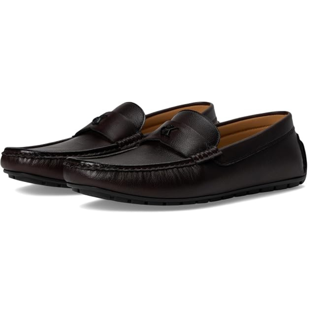 Calvin Klein Men's Moccasin-Stitched Penny Loafers (Dark Brown)
