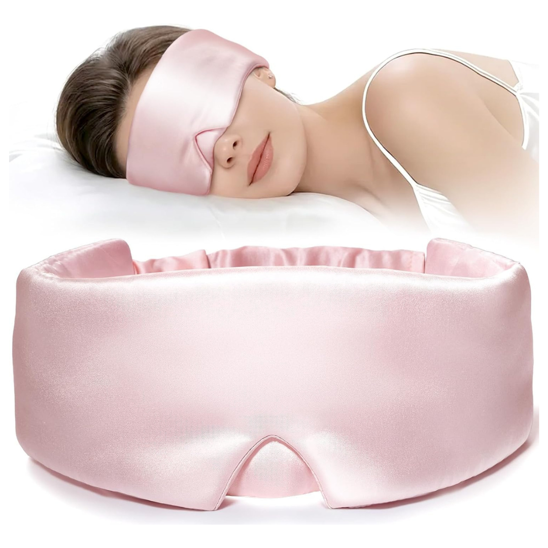 LitBear 22 Momme Mulberry Silk Sleep Mask (Pink)