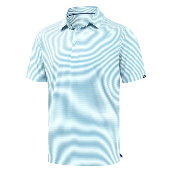 G Gradual Men's Dry Fit Performance Short Sleeve Striped Polo Golf Shirts (various)