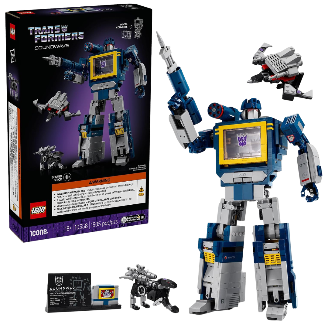1505-Piece LEGO Icons Transformers: Soundwave Building Set W/Sound Effects (10358)