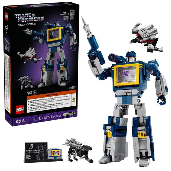 1505-Piece LEGO Icons Transformers: Soundwave Building Set W/Sound Effects (10358)