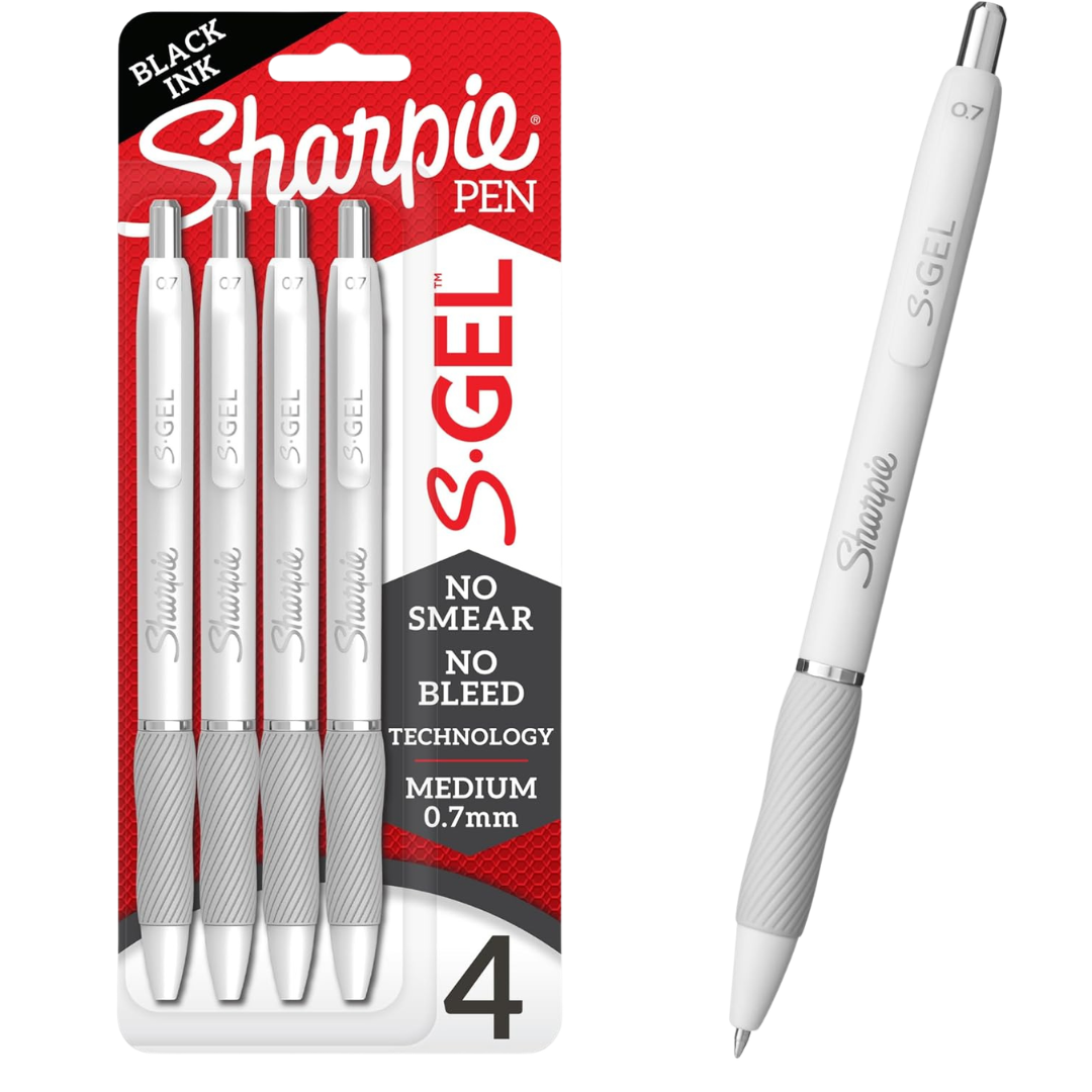 4-Count Sharpie Black Ink S-Gel Pens