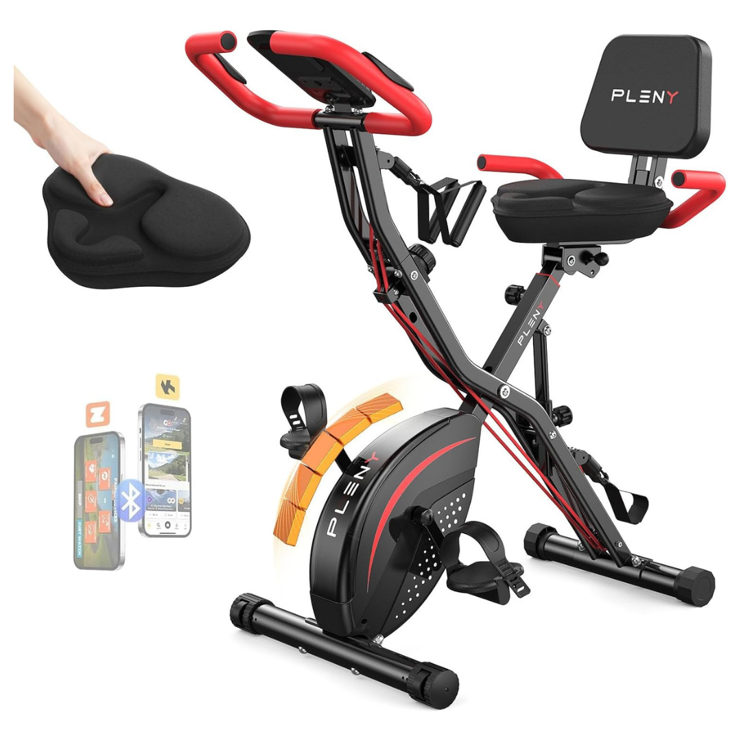 Pleny 5-in-1 Folding Magnetic Resistance Exercise Bike