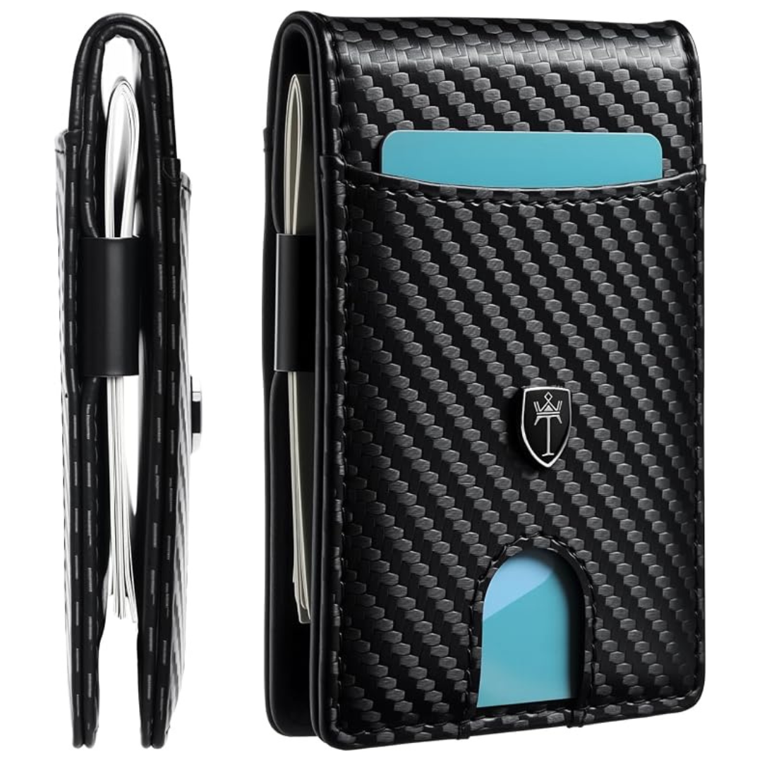 Tipmile Men's Slim Minimalist Leather Card Holder Wallet