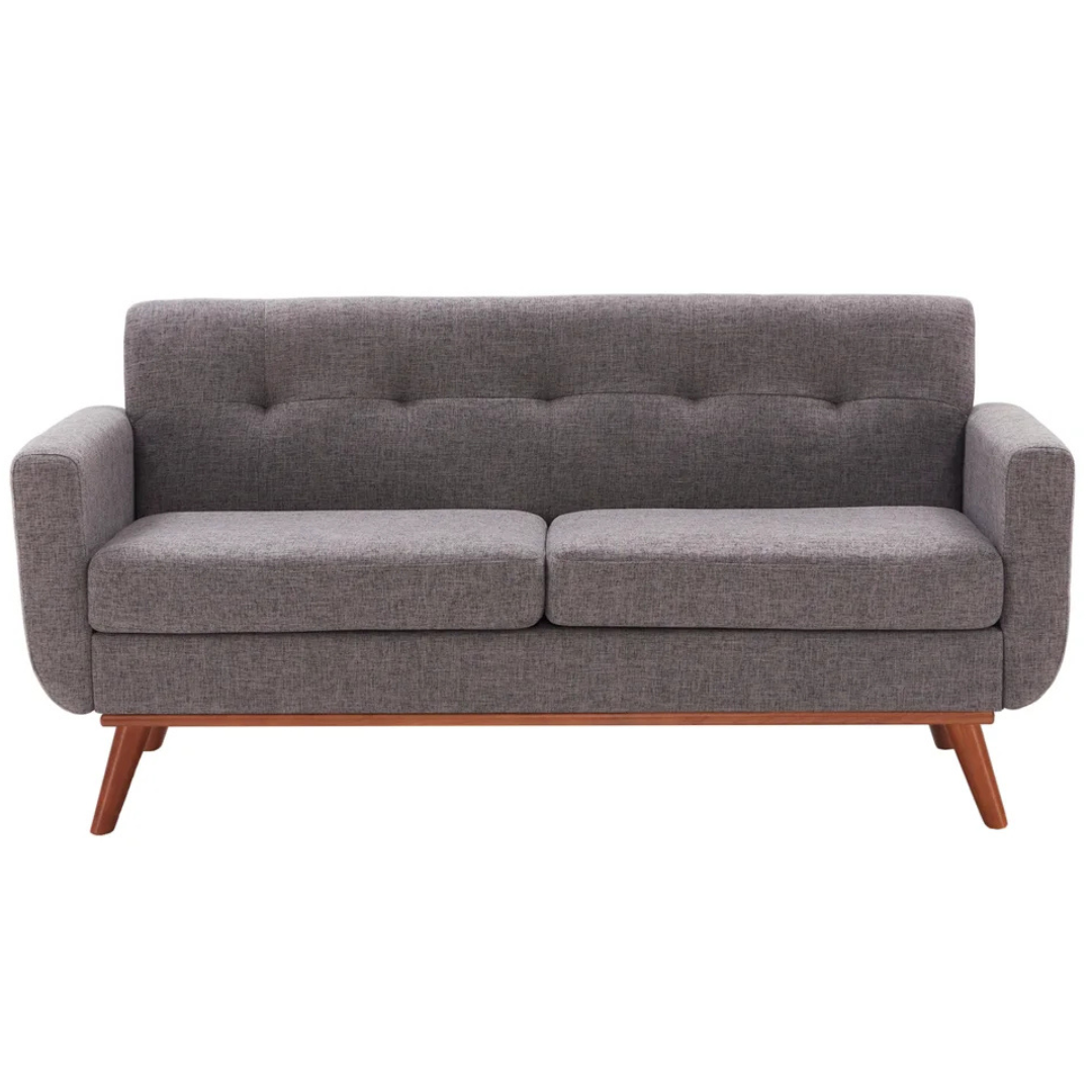 Carmencita 65" Linen Upholstered Square Arm Loveseat